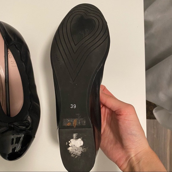 🇮🇹 Italian leather ballet flat with small wedge - Picture 3 of 7